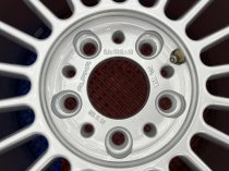 USED 17 INCH GENUINE ALPINA CLASSIC SOFTLINE ALLOY WHEELS, WIDE REAR, FULLY REFURBED INC ALL CAPS + NEW NANKANG TYRES 5x120