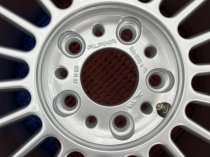 USED 17 INCH GENUINE ALPINA CLASSIC SOFTLINE ALLOY WHEELS, WIDE REAR, FULLY REFURBED INC ALL CAPS + NEW NANKANG TYRES 5x120
