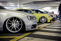 NEW 18 INCH VEEMANN V-FS25 ALLOY WHEELS IN SILVER MACHINED WITH DEEPER CONCAVE 9" REAR OPTION 5x120