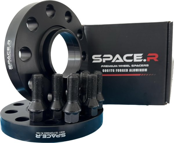 NEW 10/12/15/20mm BLACK SPACE R WHEEL SPACERS - (1 PAIR INC BOLTS ) 5x112 66.6 CB