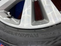 USED 17 INCH GENUINE BMW STYLE 655 DOUBLE SPOKE ALLOY WHEELS,GC, LIGHT GUNMETAL WITH POLISHED FACE,INC VG RUNFLAT TYRES 5x120