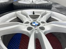 USED 18 INCH GENUINE BMW STYLE 400 M SPORT ALLOY WHEELS,WIDER REARS, GOOD CONDITION INC RUNFLAT TYRES 5x120