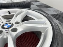 USED 18 INCH GENUINE BMW STYLE 400 M SPORT ALLOY WHEELS,WIDER REARS, GOOD CONDITION INC RUNFLAT TYRES 5x120