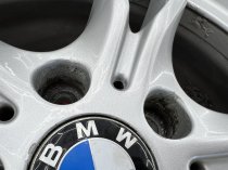 USED 18 INCH GENUINE BMW STYLE 400 M SPORT ALLOY WHEELS,WIDER REARS, GOOD CONDITION INC RUNFLAT TYRES 5x120