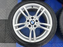 USED 18 INCH GENUINE BMW STYLE 400 M SPORT ALLOY WHEELS,WIDER REARS, GOOD CONDITION INC RUNFLAT TYRES 5x120
