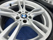 USED 18 INCH GENUINE BMW STYLE 400 M SPORT ALLOY WHEELS,WIDER REARS, GOOD CONDITION INC RUNFLAT TYRES 5x120