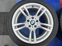 USED 18 INCH GENUINE BMW STYLE 400 M SPORT ALLOY WHEELS,WIDER REARS, GOOD CONDITION INC RUNFLAT TYRES 5x120