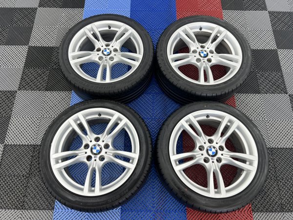 USED 18 INCH GENUINE BMW STYLE 400 M SPORT ALLOY WHEELS,WIDER REARS, GOOD CONDITION INC RUNFLAT TYRES 5x120