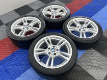 USED 18 INCH GENUINE BMW STYLE 400 M SPORT ALLOY WHEELS,WIDER REARS, GOOD CONDITION INC RUNFLAT TYRES 5x120