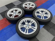 USED 18 INCH GENUINE BMW STYLE 400 M SPORT ALLOY WHEELS,WIDER REARS, VGC CONDITION INC VG NON RUNFLAT TYRES 5x120