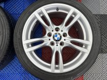 USED 18 INCH GENUINE BMW STYLE 400 M SPORT ALLOY WHEELS,WIDER REARS, VGC CONDITION INC VG NON RUNFLAT TYRES 5x120