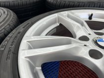 USED 18 INCH GENUINE BMW STYLE 400 M SPORT ALLOY WHEELS,WIDER REARS, VGC CONDITION INC VG NON RUNFLAT TYRES 5x120