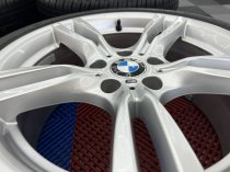 USED 18 INCH GENUINE BMW STYLE 400 M SPORT ALLOY WHEELS,WIDER REARS, VGC CONDITION INC VG NON RUNFLAT TYRES 5x120