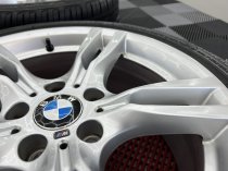 USED 18 INCH GENUINE BMW STYLE 400 M SPORT ALLOY WHEELS,WIDER REARS, VGC CONDITION INC VG NON RUNFLAT TYRES 5x120
