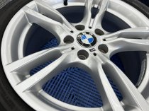 USED 18 INCH GENUINE BMW STYLE 400 M SPORT ALLOY WHEELS,WIDER REARS, VGC CONDITION INC VG NON RUNFLAT TYRES 5x120