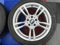 USED 18 INCH GENUINE BMW STYLE 400 M SPORT ALLOY WHEELS,WIDER REARS, VGC CONDITION INC VG NON RUNFLAT TYRES 5x120