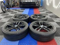 Used 19 Inch Genuine BMW Style 704 M Alloy Wheels, Fully Refurbished in Gloss Black, Including Good Runflat Tyres, 5x120