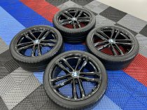 Used 19 Inch Genuine BMW Style 704 M Alloy Wheels, Fully Refurbished in Gloss Black, Including Good Runflat Tyres, 5x120