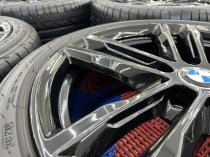 Used 19 Inch Genuine BMW Style 704 M Alloy Wheels, Fully Refurbished in Gloss Black, Including Good Runflat Tyres, 5x120