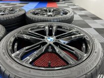 Used 19 Inch Genuine BMW Style 704 M Alloy Wheels, Fully Refurbished in Gloss Black, Including Good Runflat Tyres, 5x120