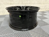 NEW 18 INCH STROM STR-F1 FLOW FORGED ALLOY WHEELS IN GLOSS BLACK 5x112