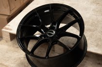 NEW 18 INCH STROM STR-F1 FLOW FORGED ALLOY WHEELS IN GLOSS BLACK WITH DEEPER CONCAVE 9" REAR OPTION 5x120