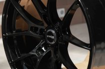 NEW 18 INCH STROM STR-F1 FLOW FORGED ALLOY WHEELS IN GLOSS BLACK WITH DEEPER CONCAVE 9" REAR OPTION 5x120