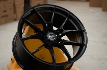 NEW 18 INCH STROM STR-F1 FLOW FORGED ALLOY WHEELS IN GLOSS BLACK WITH DEEPER CONCAVE 9" REAR OPTION 5x120