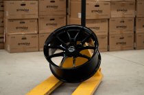 NEW 18 INCH STROM STR-F1 FLOW FORGED ALLOY WHEELS IN GLOSS BLACK WITH DEEPER CONCAVE 9" REAR OPTION 5x120