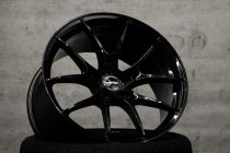 NEW 18 INCH STROM STR-F1 FLOW FORGED ALLOY WHEELS IN GLOSS BLACK WITH DEEPER CONCAVE 9" REAR OPTION 5x120