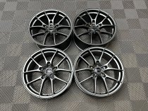 NEW 18 INCH STROM STR-F1 FLOW FORGED ALLOY WHEELS IN SATIN GUNMETAL WITH DEEPER CONCAVE 9" REAR OPTION 5x120