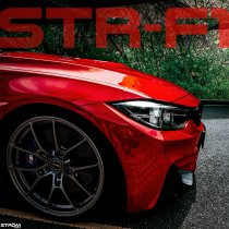 NEW 18 INCH STROM STR-F1 FLOW FORGED ALLOY WHEELS IN SATIN GUNMETAL WITH DEEPER CONCAVE 9" REAR OPTION 5x120