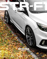 NEW 18 INCH STROM STR-F1 FLOW FORGED ALLOY WHEELS IN SATIN GUNMETAL WITH DEEPER CONCAVE 9" REAR OPTION 5x120