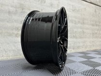 NEW 19 INCH STROM STR-F1 FLOW FORGED ALLOY WHEELS IN GLOSS BLACK 5x112