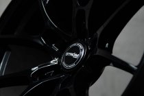NEW 19 INCH STROM STR-F1 FLOW FORGED ALLOY WHEELS IN GLOSS BLACK WITH DEEPER CONCAVE 9.5" REAR OPTION 5x112