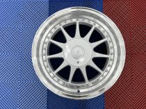 NEW 17 INCH HARTGER STYLE DEEP DISH ALLOY WHEELS IN SILVER WITH POLISHED DISH 4x100