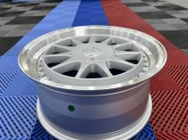 NEW 17 INCH HARTGER STYLE DEEP DISH ALLOY WHEELS IN SILVER WITH POLISHED DISH 4x100