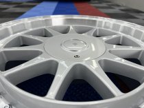 NEW 17 INCH HARTGER STYLE DEEP DISH ALLOY WHEELS IN SILVER WITH POLISHED DISH 4x100