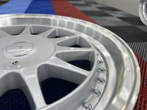 NEW 17 INCH HARTGER STYLE DEEP DISH ALLOY WHEELS IN SILVER WITH POLISHED DISH 4x100