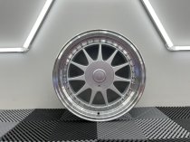 NEW 17 INCH HARTGER STYLE DEEP DISH ALLOY WHEELS IN SILVER WITH POLISHED DISH 4x100