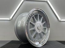 NEW 17 INCH HARTGER STYLE DEEP DISH ALLOY WHEELS IN SILVER WITH POLISHED DISH 4x100