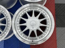 NEW 17 INCH HARTGER STYLE DEEP DISH ALLOY WHEELS IN SILVER WITH POLISHED DISH AND DEEPER 9" REARS 5x120/100