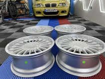 NEW 18 INCH ALPIN HARDLINE DISHED ALLOY WHEELS IN SILVER WITH DEEPER DISH 9" REARS 5x120/112