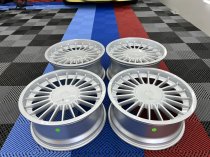 NEW 18 INCH ALPIN HARDLINE DISHED ALLOY WHEELS IN SILVER WITH DEEPER DISH 9" REARS 5x120/112