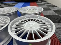 NEW 18 INCH ALPIN HARDLINE DISHED ALLOY WHEELS IN SILVER WITH DEEPER DISH 9" REARS 5x120/112