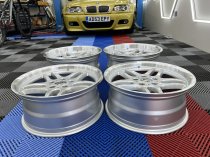 New 18 Inch M Parallel Deep Dish Style Alloy Wheels In Silver With Polished Dish And Deeper 9.5" Rears 5x120