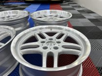 New 18 Inch M Parallel Deep Dish Style Alloy Wheels In Silver With Polished Dish And Deeper 9.5" Rears 5x120