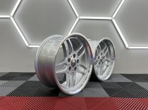 New 18 Inch M Parallel Deep Dish Style Alloy Wheels In Silver With Polished Dish And Deeper 9.5" Rears 5x120