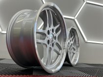 New 18 Inch M Parallel Deep Dish Style Alloy Wheels In Silver With Polished Dish And Deeper 9.5" Rears 5x120