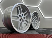 New 18 Inch M Parallel Deep Dish Style Alloy Wheels In Silver With Polished Dish And Deeper 9.5" Rears 5x120